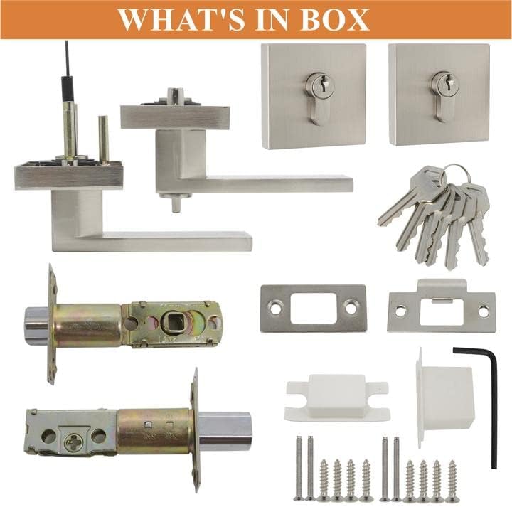 High-Quality Double Cylinder Deadbolt Set with Reversible Levers for Home Office