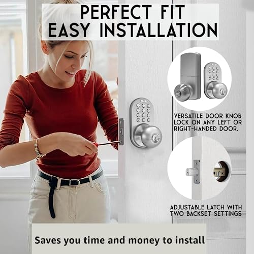 Premium Door Knob Lock with Keyless Entry