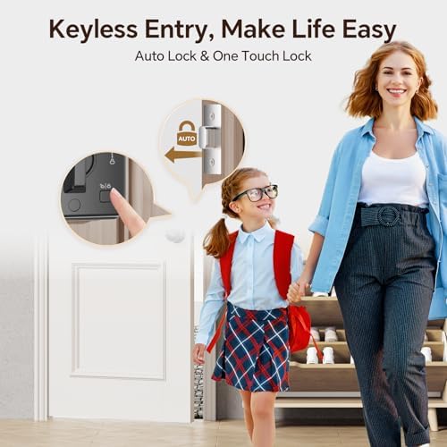 Keyless Entry Door Lock with Handle for Smart Security
