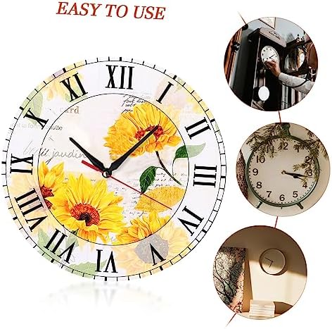 Ethzzle 25-30cm Silent Clock Mechanism Kit Replacement