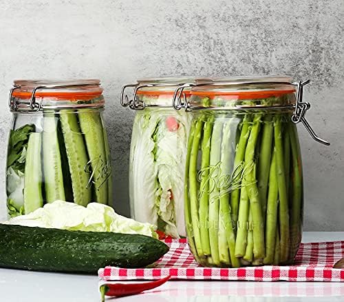 Wide Mouth Glass Jars 32oz x4 Set