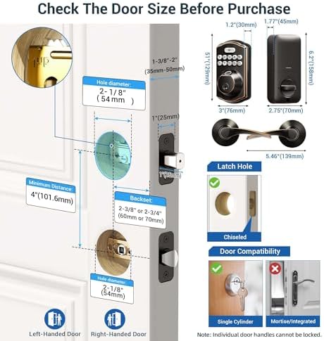 Fingerprint Keypad Door Lock Secure Electronic Keypad Deadbolt