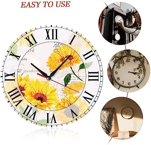 jojofuny - Plastic Replacement Hands for Wall Clock Repair with Red Black Tips