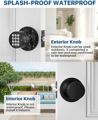 HIDALIFE Door Knob with Keypad Smart Secure and Easy to Use