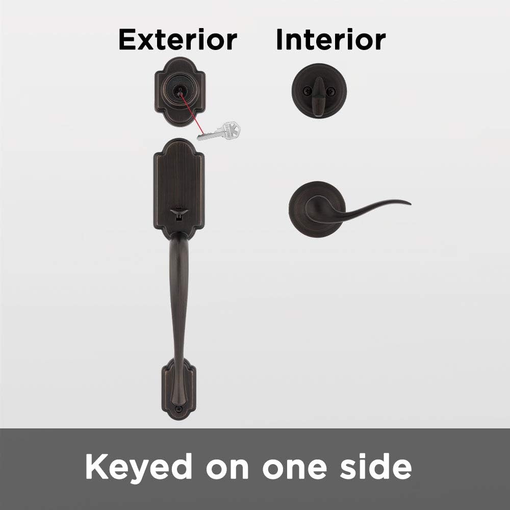 Kwikset Arlington Front Door Lock Set with Rekey Deadbolt and Smart Key