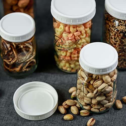 Wide Mouth Mason Jar Lids with Silicone Rings for Ball Jars