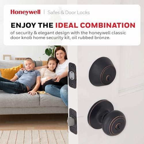 Secure Front Door with Honeywell Door Knobs Deadbolt Set