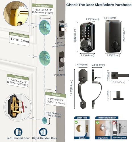 Veise Smart Front Door Lock Set with Keyless Entry