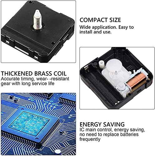 2-Piece Quartz Clock Mechanism Kit Mattress-Top Replacement for Wall Clocks