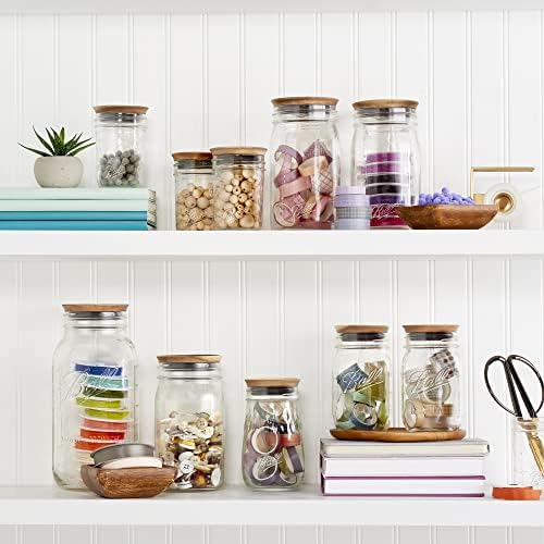 BPA-Free Acacia Wood Jar Lids - 5 Pack