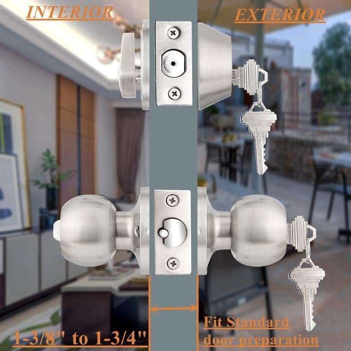 Probrico 6-Pack Door Knobs Deadbolts
