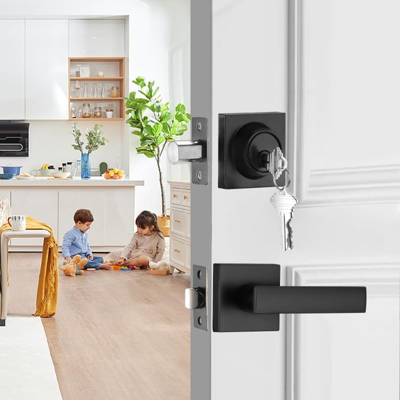 Front Door Lock Set with murmizing Cylinder Deadbolt