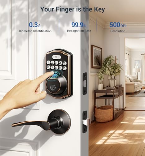 Fingerprint Keypad Door Lock Secure Electronic Keypad Deadbolt