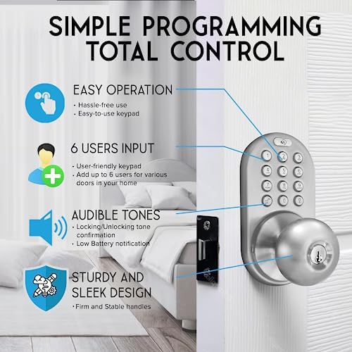 Premium Door Knob Lock with Keyless Entry