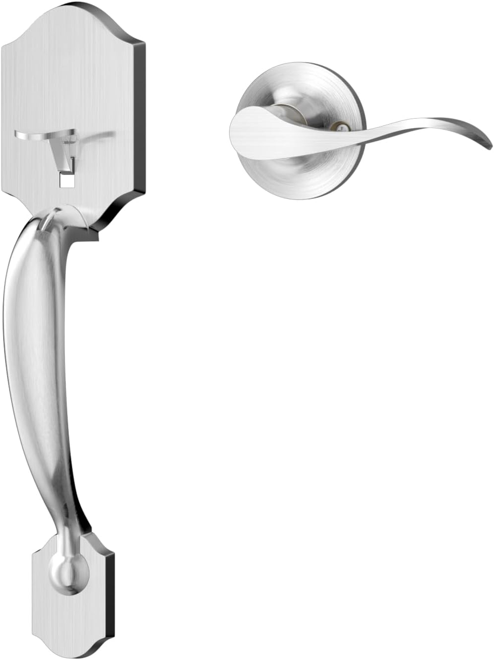 GoldenWarm Front Door Handle Nickel Entry Way