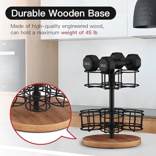 2-Tier Rotating Mason Jar Rack for 16oz Canning Jars