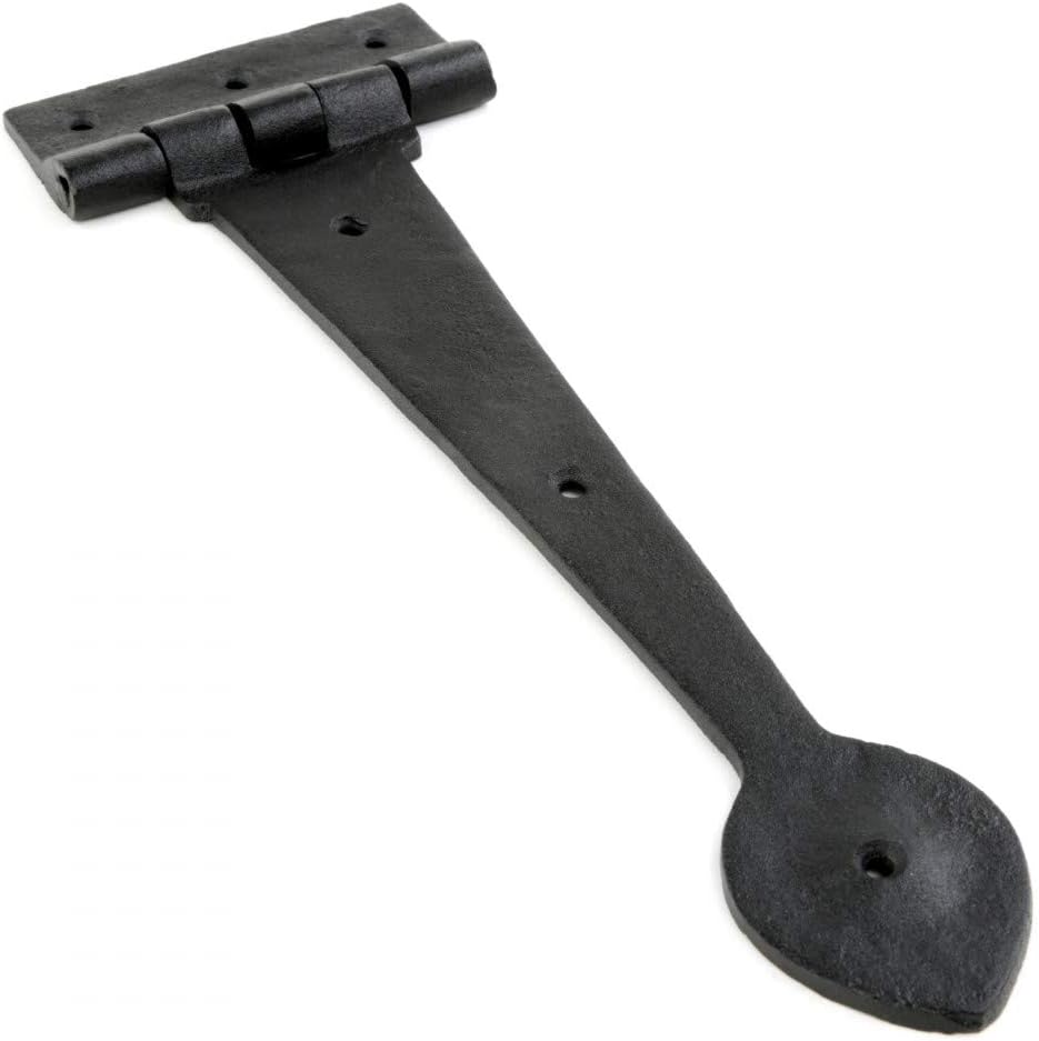 Premium 105-Inch Black Wrought Iron Door Hinges