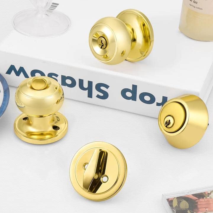 Probrico 6-Piece Door knob and deadbolt set