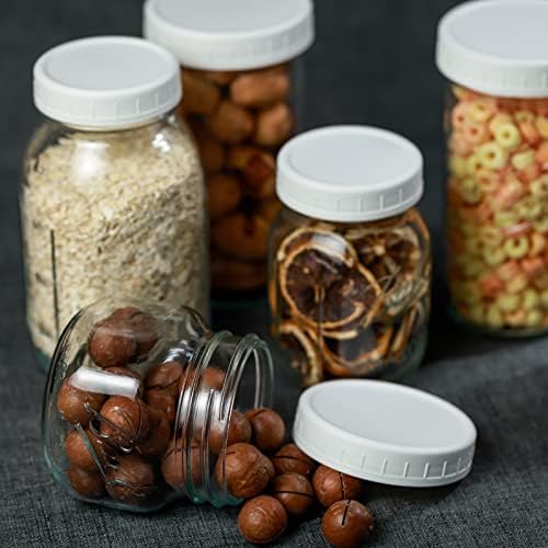 Wide Mouth Mason Jar Lids with Silicone Rings for Ball Jars