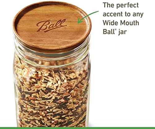 BPA-Free Acacia Wood Jar Lids - 5 Pack