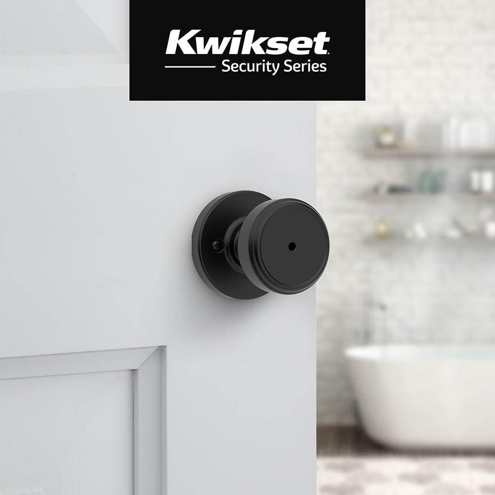 Kwikset Maven Interior Privacy Doorknob with Easy Setup and Smooth Release
