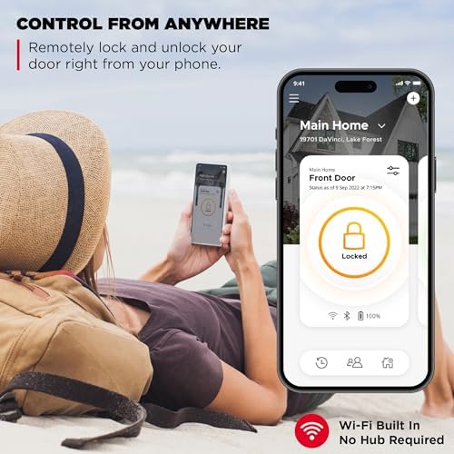 Kwikset Halo Wi-Fi Smart Lock Keyless Entry Smart Security