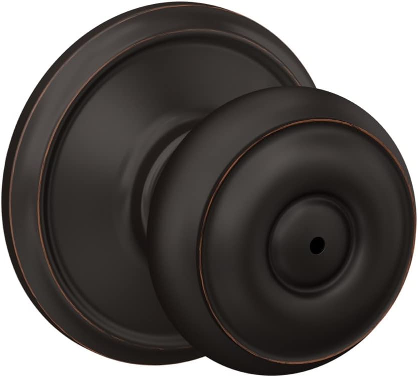 SCHLAGE Georgian Door Knob Aged Bronze with Emergency Key