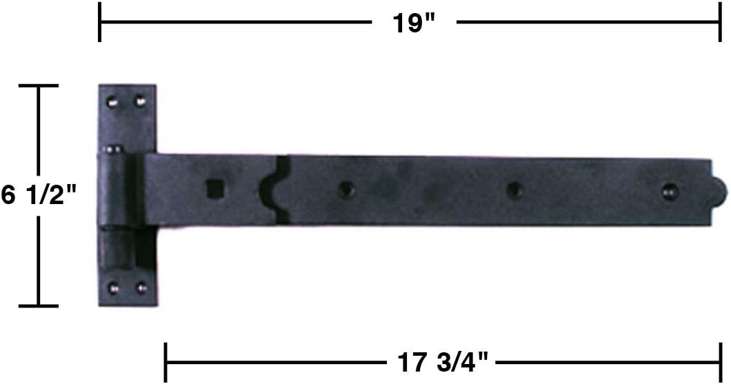 Sturdy Wrought Iron Offset Pintle Hinge 19 4-Pack