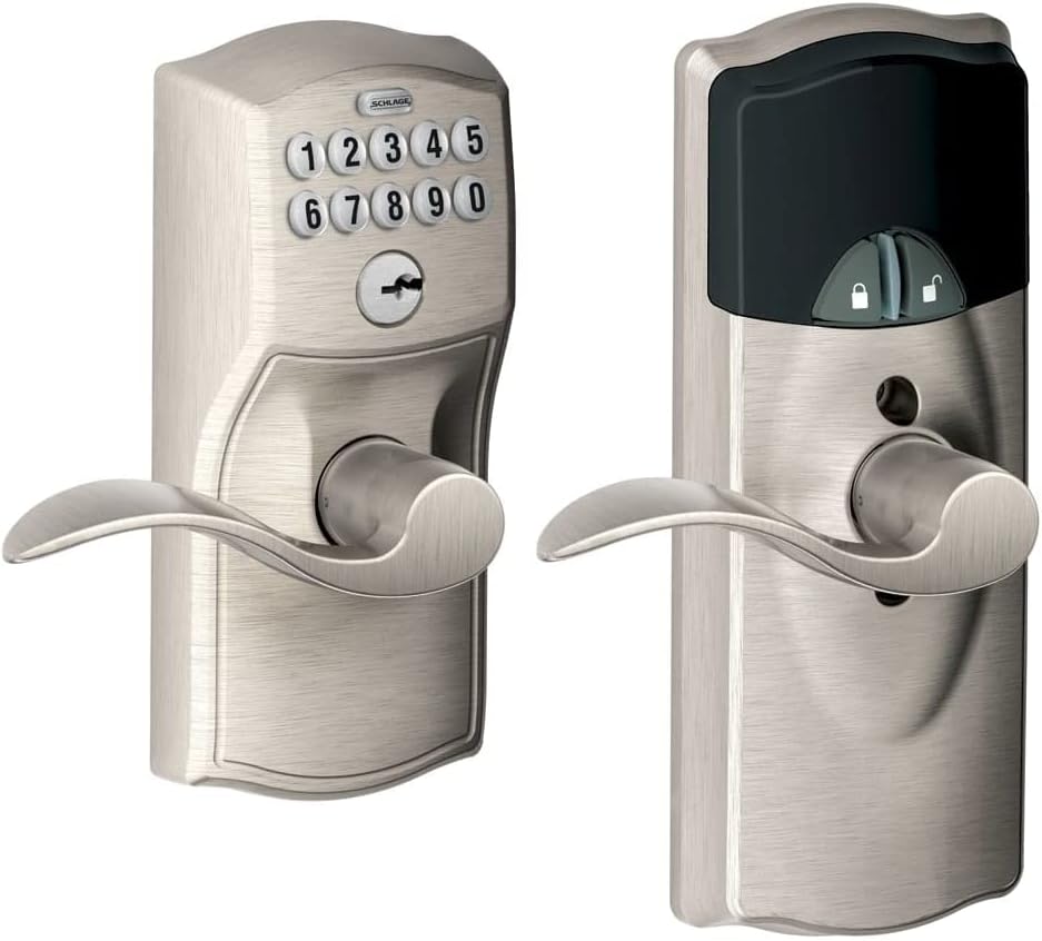 Schlage FE599NX Door Keypad Lever Satin Nickel