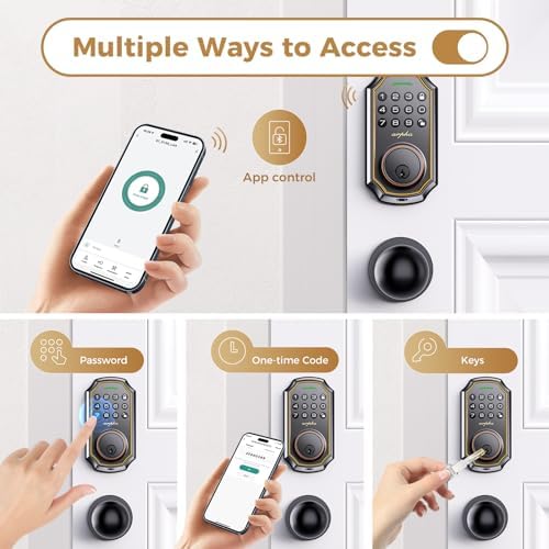 Keyless Entry Door Lock with 2-Door Knobs - App Control