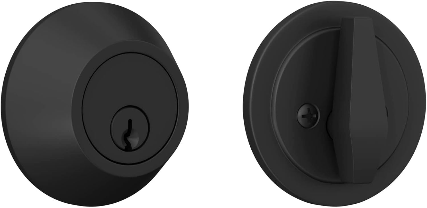 Versatile Deadbolt with Matte Black Finish