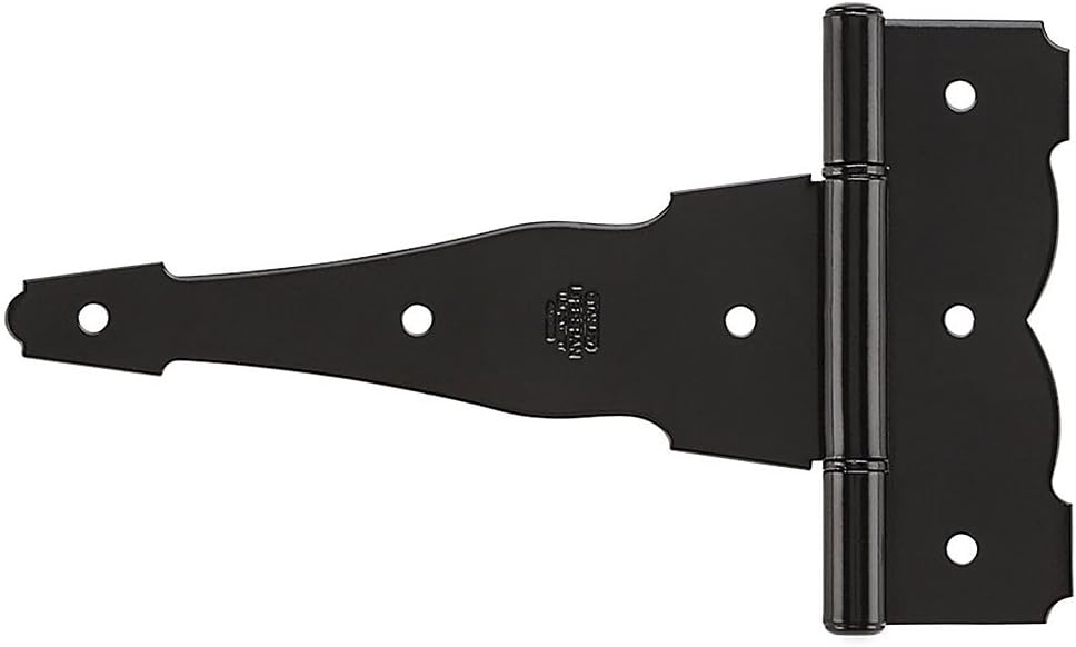 National Hardware N109-037 SPB841 Ornamental T Hinge in Black