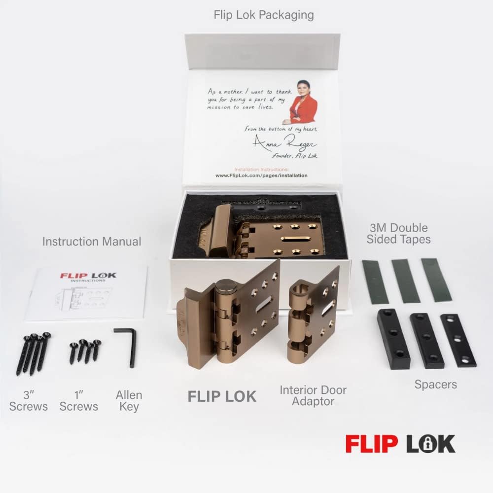 FlipLok Door Lock - 10X More Secure
