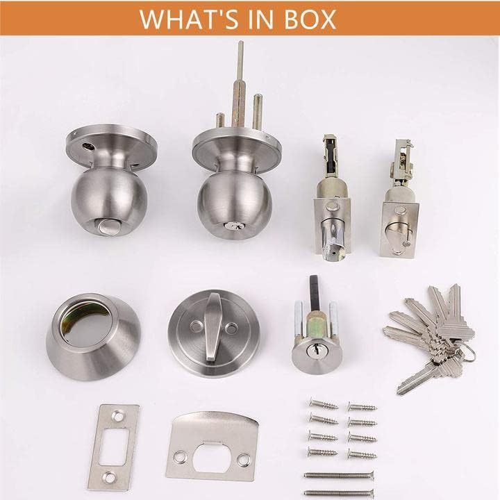 Probrico 6-Pack Door Knobs Deadbolts
