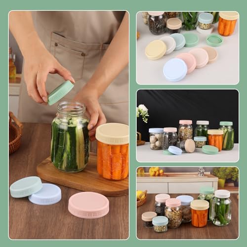 8-Piece Wide Mouth Mason Jar Lid Set