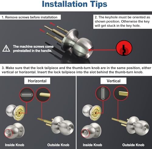 Easy-Installation Door Knob Deadbolt Set