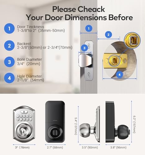 decessor Deadbolt with Keyless Keypad Entry and One-Time Code Security