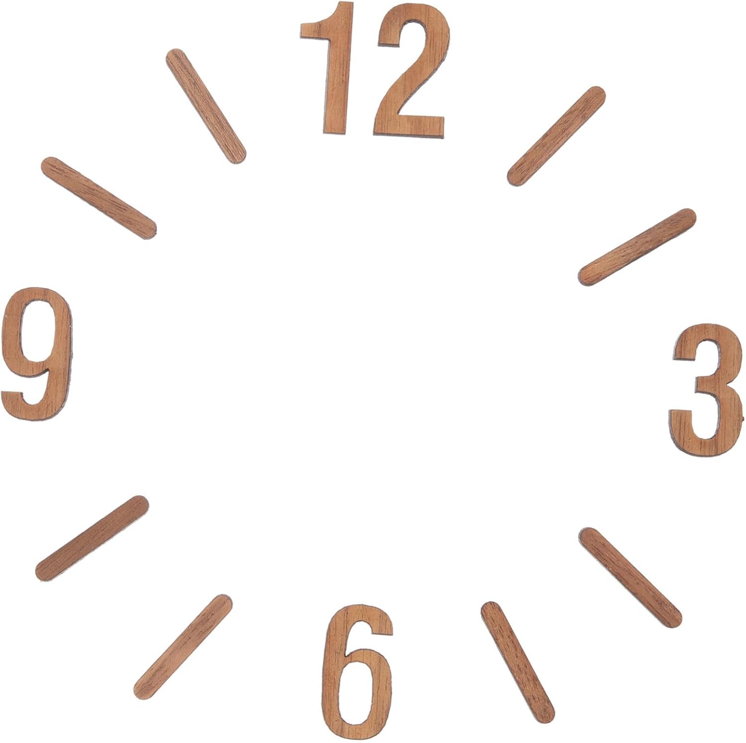 EXCEART Roman Numeral Digital Wall Clock DIY Wood Panel with Glue Included