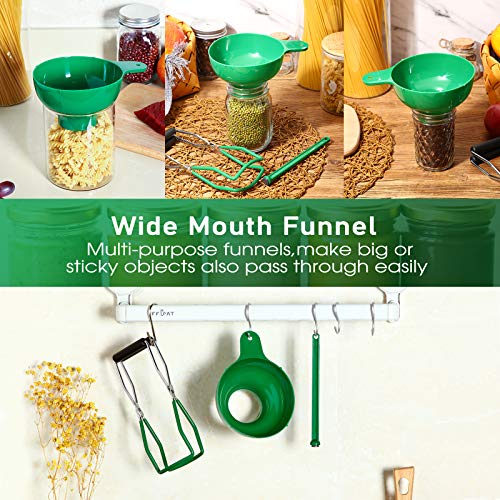 Canning Essentials Kit with Jar Lifter Wide Mouth Funnel Magnetic Lid Wand
