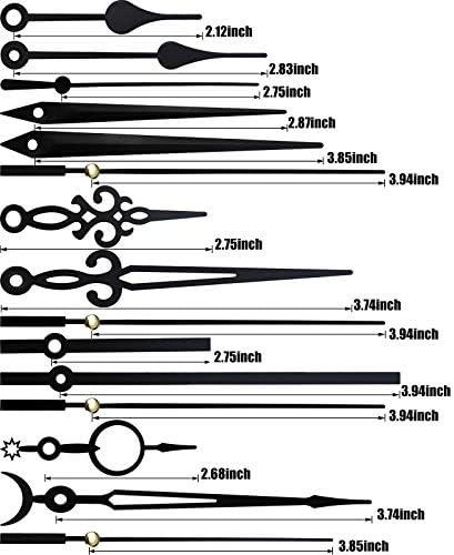 Stylish Black Clock Hands Kit - Perfect for DIY Repair