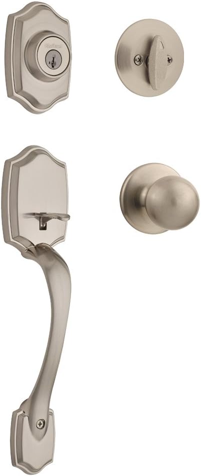 Kwikset Belleview Entry Knob and Door Deadbolt Set with Smart Key Replacement