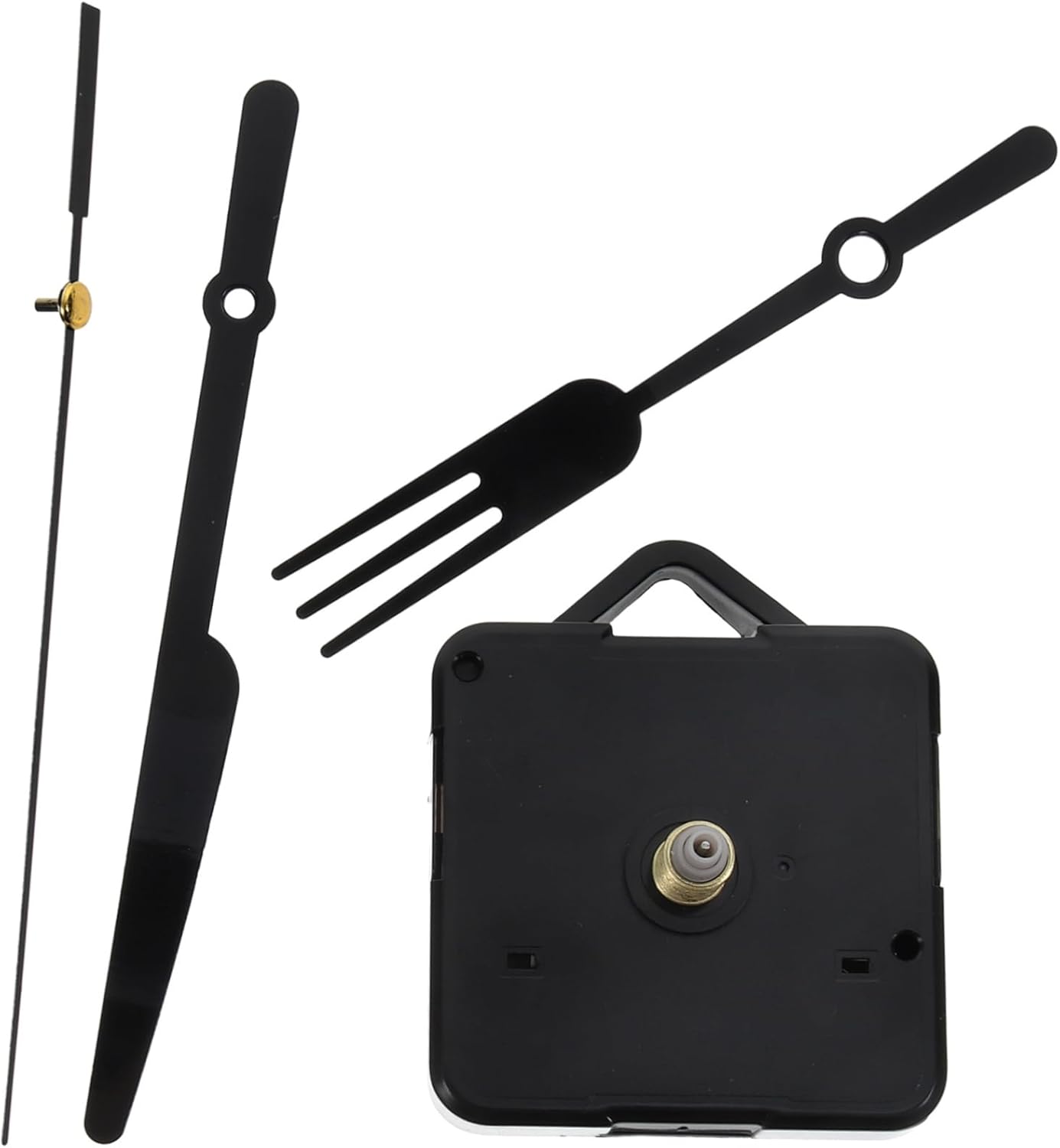 SOESFOUFUReplacement Part for Wall Clocks Black Fork Hands Clock Movement