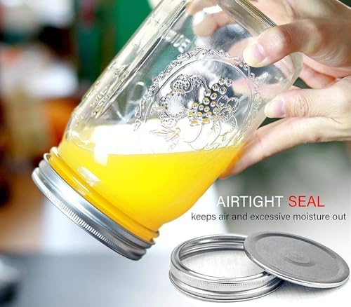 High-Quality 32oz Mason Jars with Airtight lids for Canning Preservation