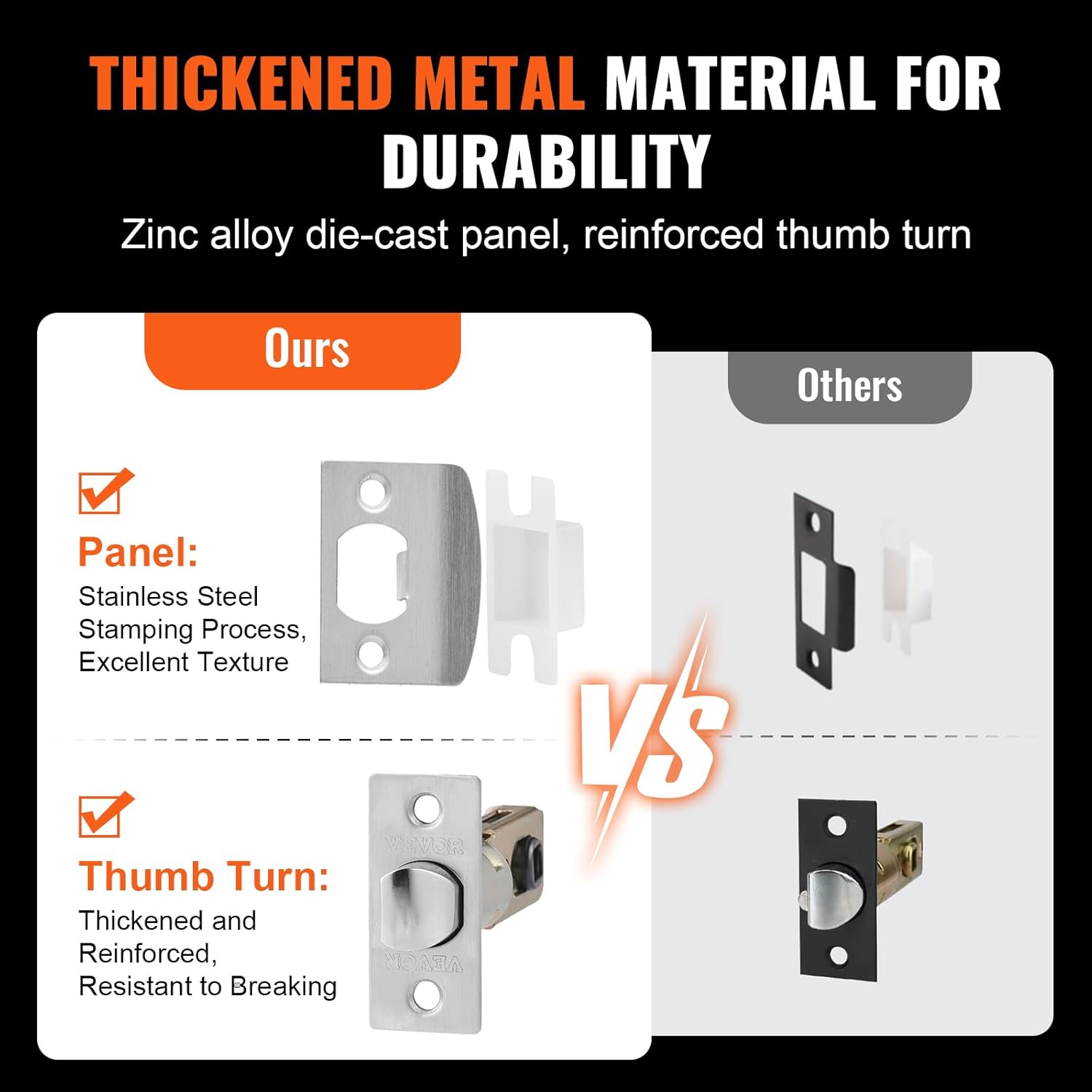 VEVOR Front Door Handle Set with Satin Nickel Hardware