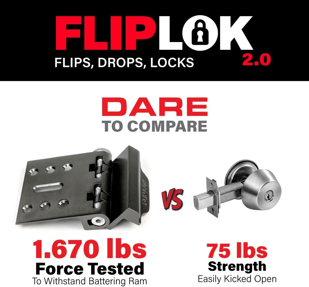 Flip Lok Door Lock - Powerful Security