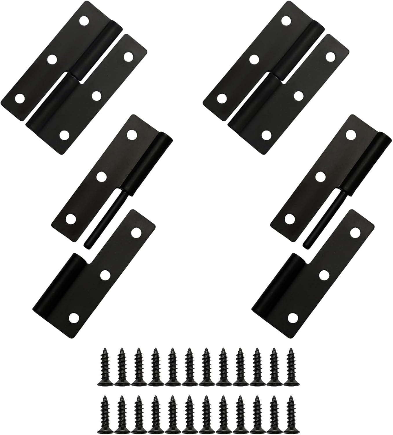 Lilady 4 Pcs 25-Inch Right-Lift-Off Hinges with Screws Black
