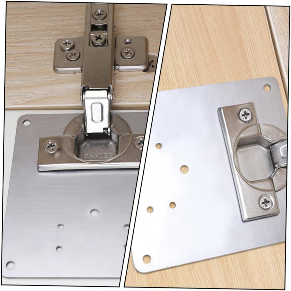 Artibetter Stainless Steel Hinge Repair Plate 4-Pack for Furniture Eroding Hinges