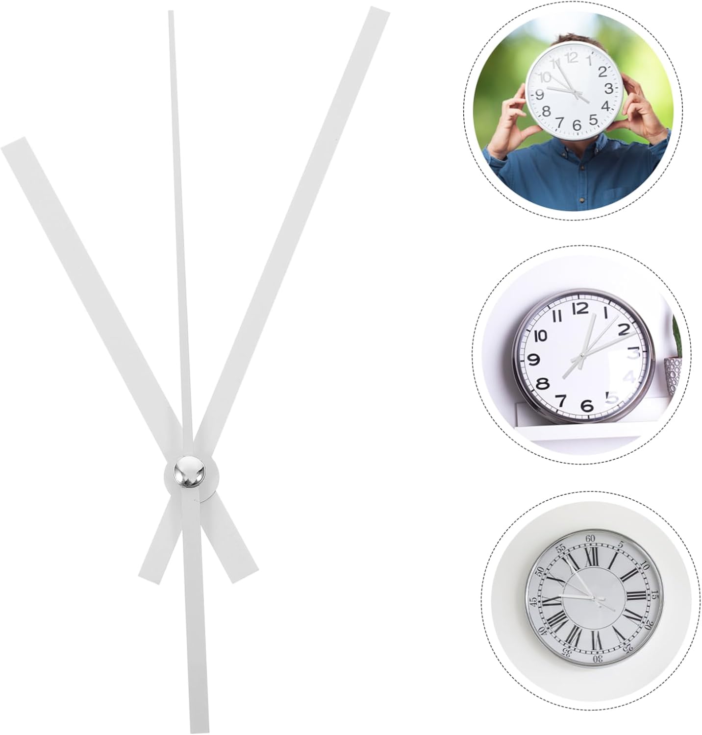 Sturdy Plastic Clock Hands Set for DIY and Decor