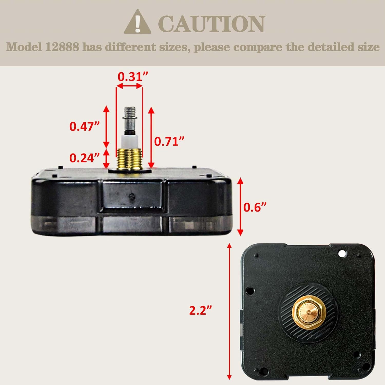 VANGOLD Quartz Wall Clock Repair Kit - Easy to Assemble