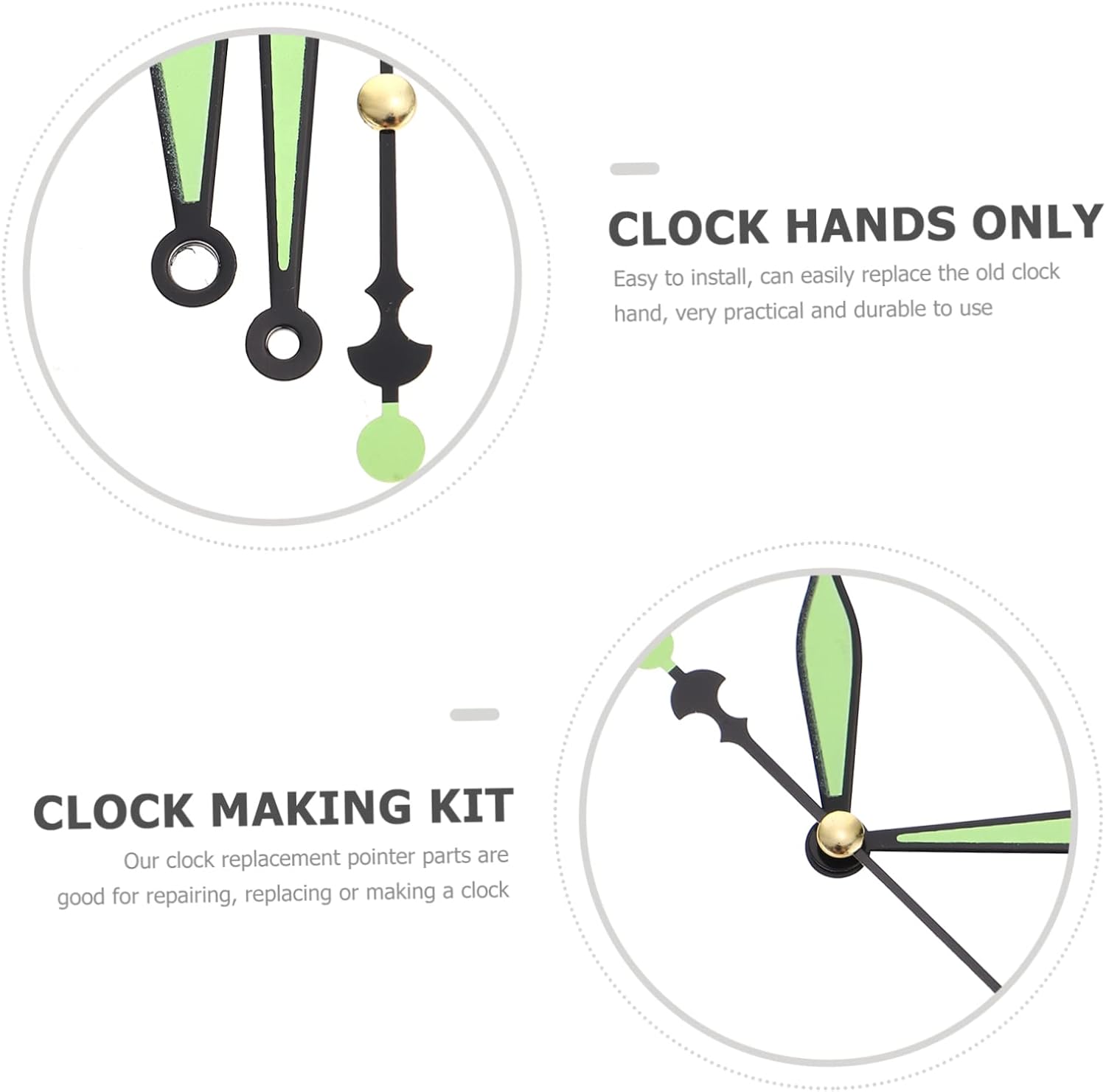 DECOMELODY10 Sets Luminous Clock Hands Replacement Kit